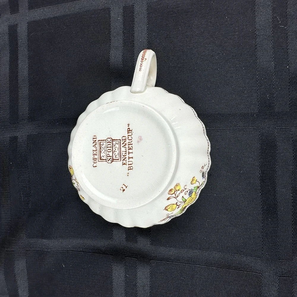 Copeland Spode England Buttercup Cups And Saucers‎ Lot Of 2 Sets Old Back Stamps